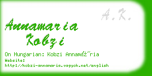 annamaria kobzi business card